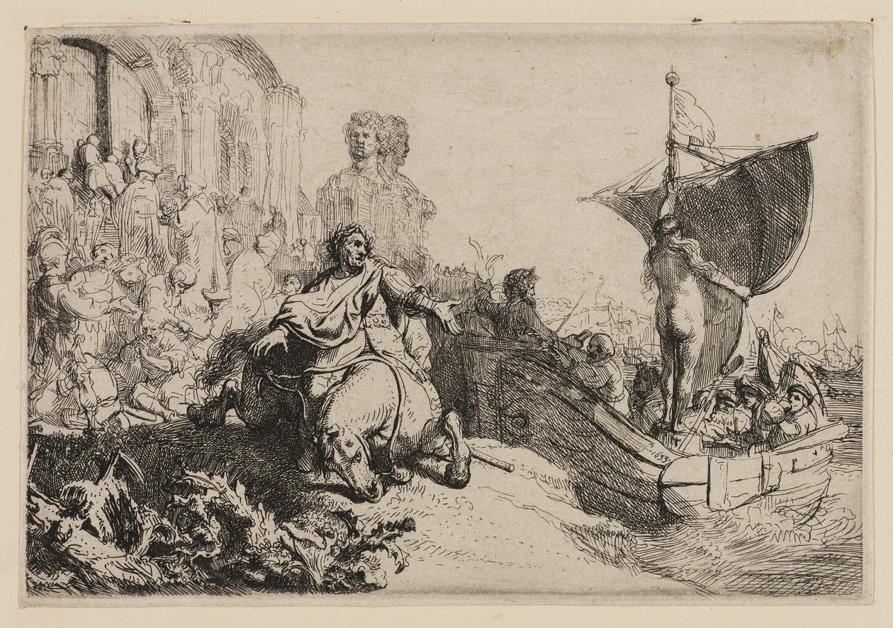 Het Schip van Fortuin door Rembrandt van Rijn