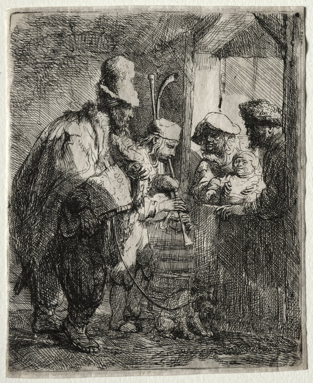 De rondtrekkende muzikanten, ca. 1635 door Rembrandt van Rijn