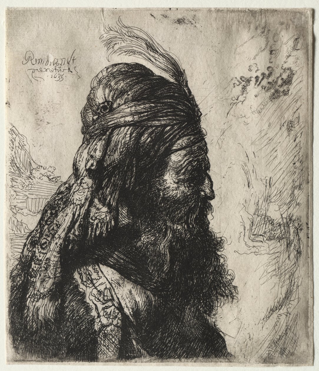 Het Derde Oosterse Hoofd door Rembrandt van Rijn
