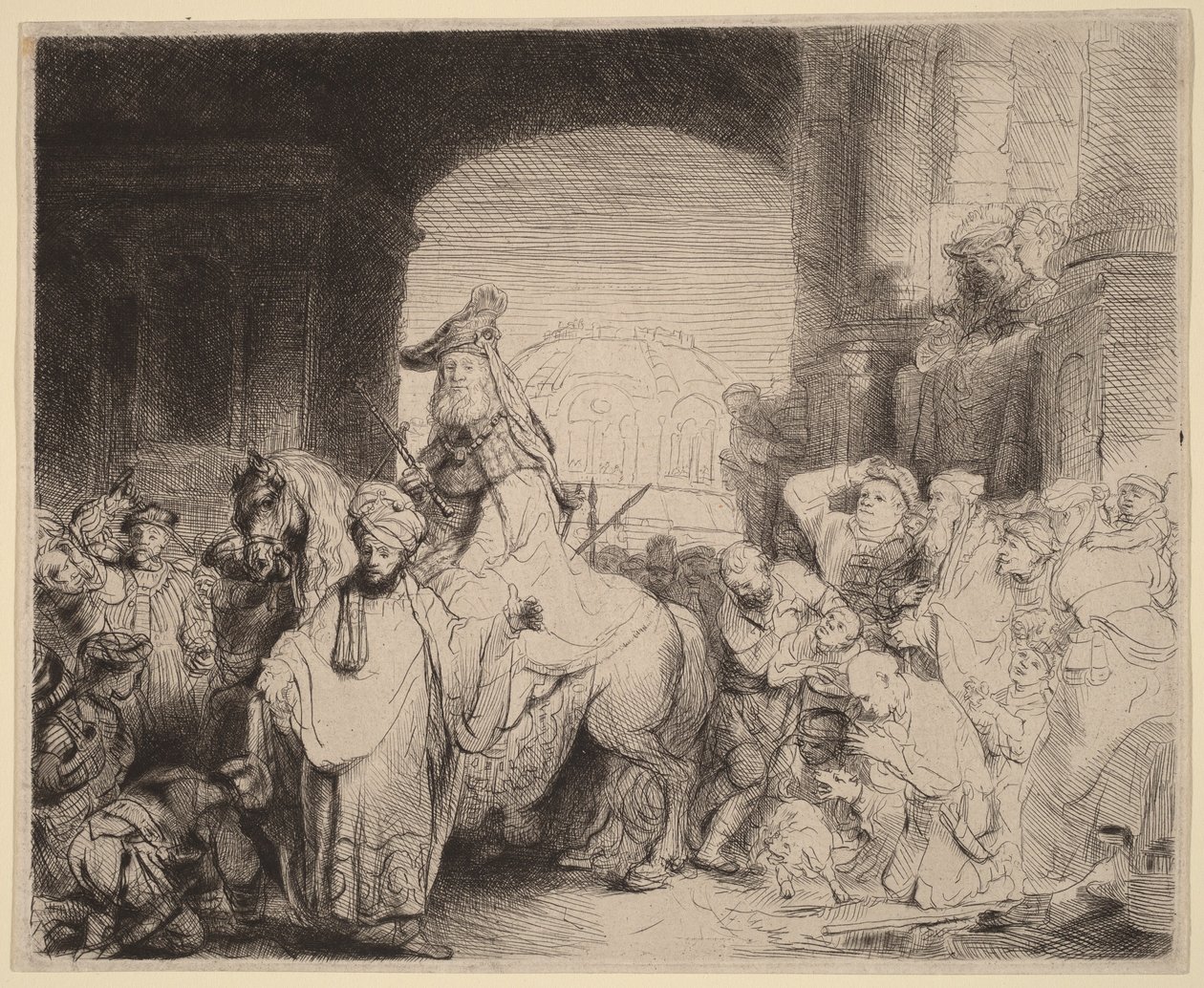 De triomf van Mordechai door Rembrandt van Rijn