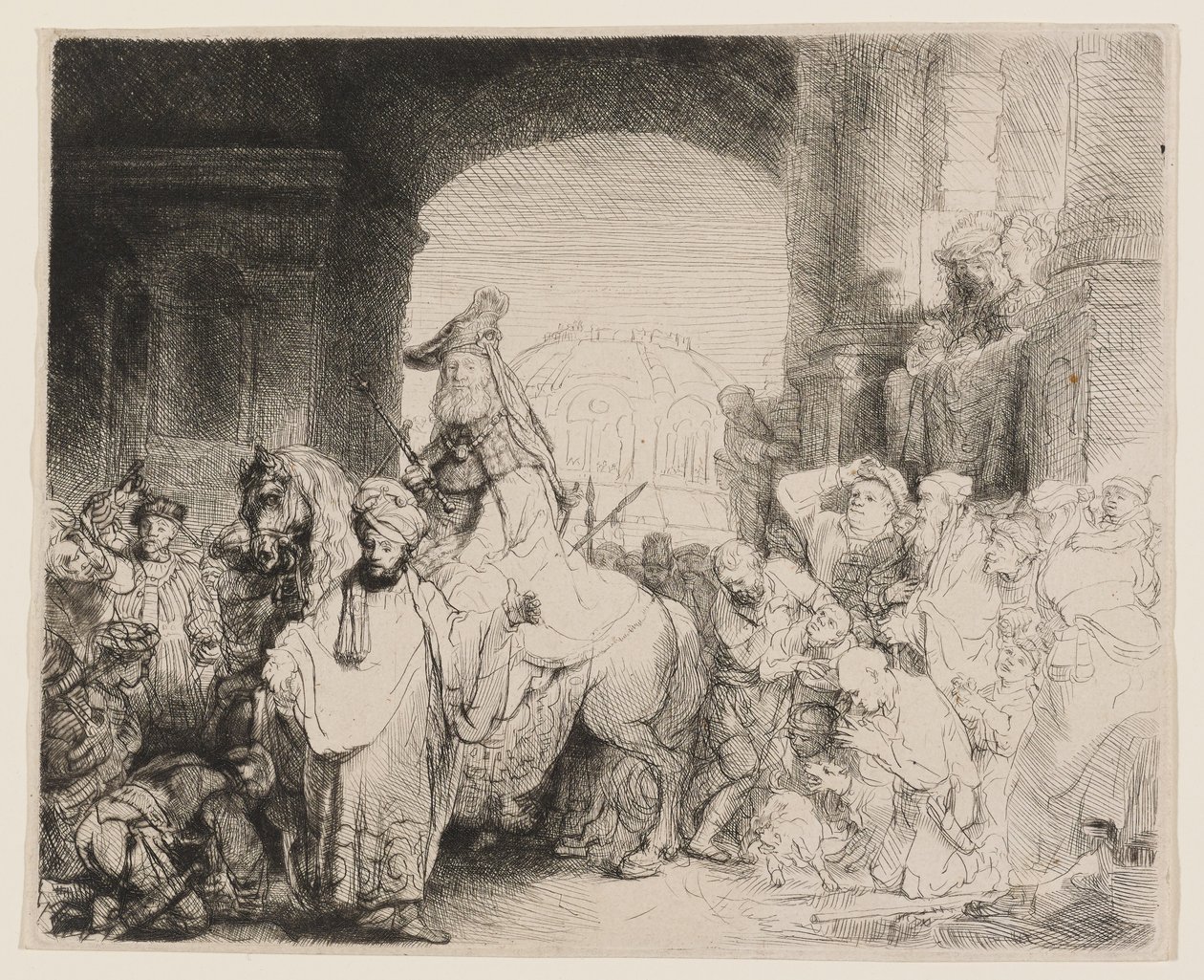 De triomf van Mordechai door Rembrandt van Rijn