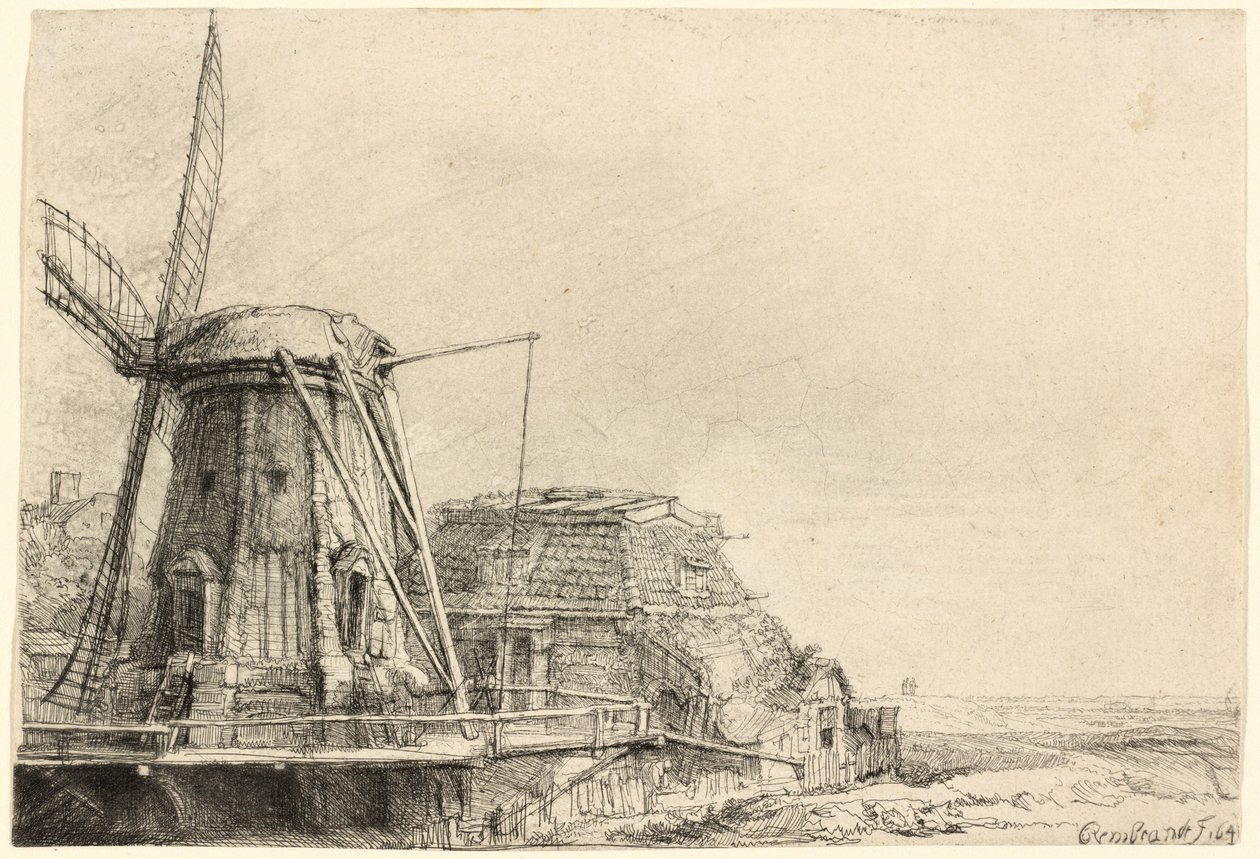 De Molen door Rembrandt van Rijn