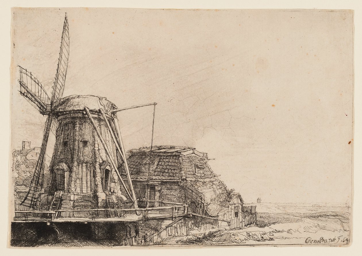 De molen door Rembrandt van Rijn
