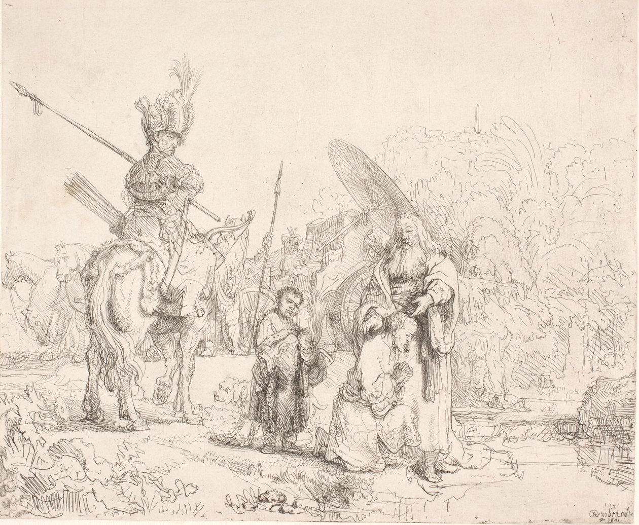 De doop van de eunuch door Rembrandt van Rijn