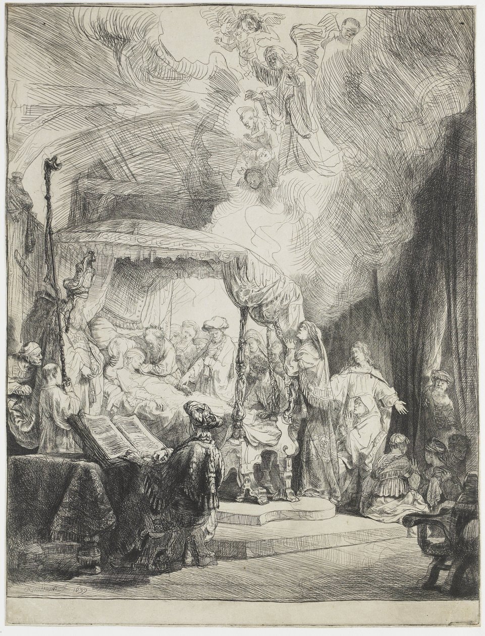 De dood van de Maagd door Rembrandt van Rijn