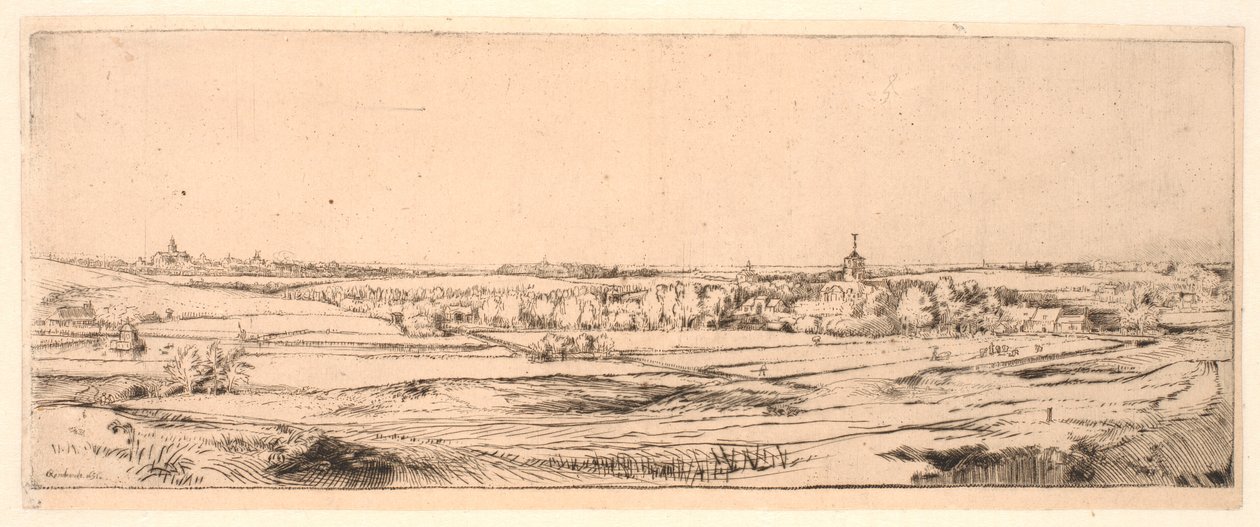 Het werkterrein van de goudweegster door Rembrandt van Rijn