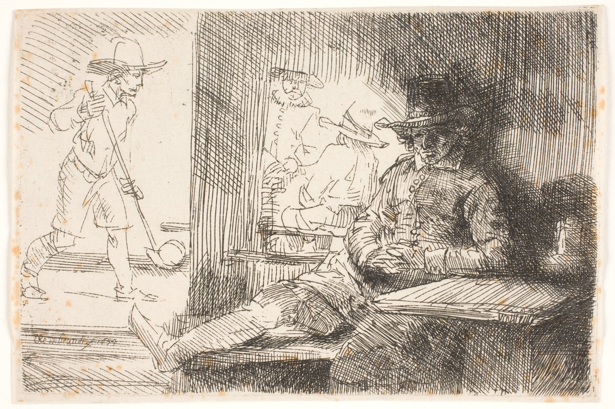 De golfer door Rembrandt van Rijn
