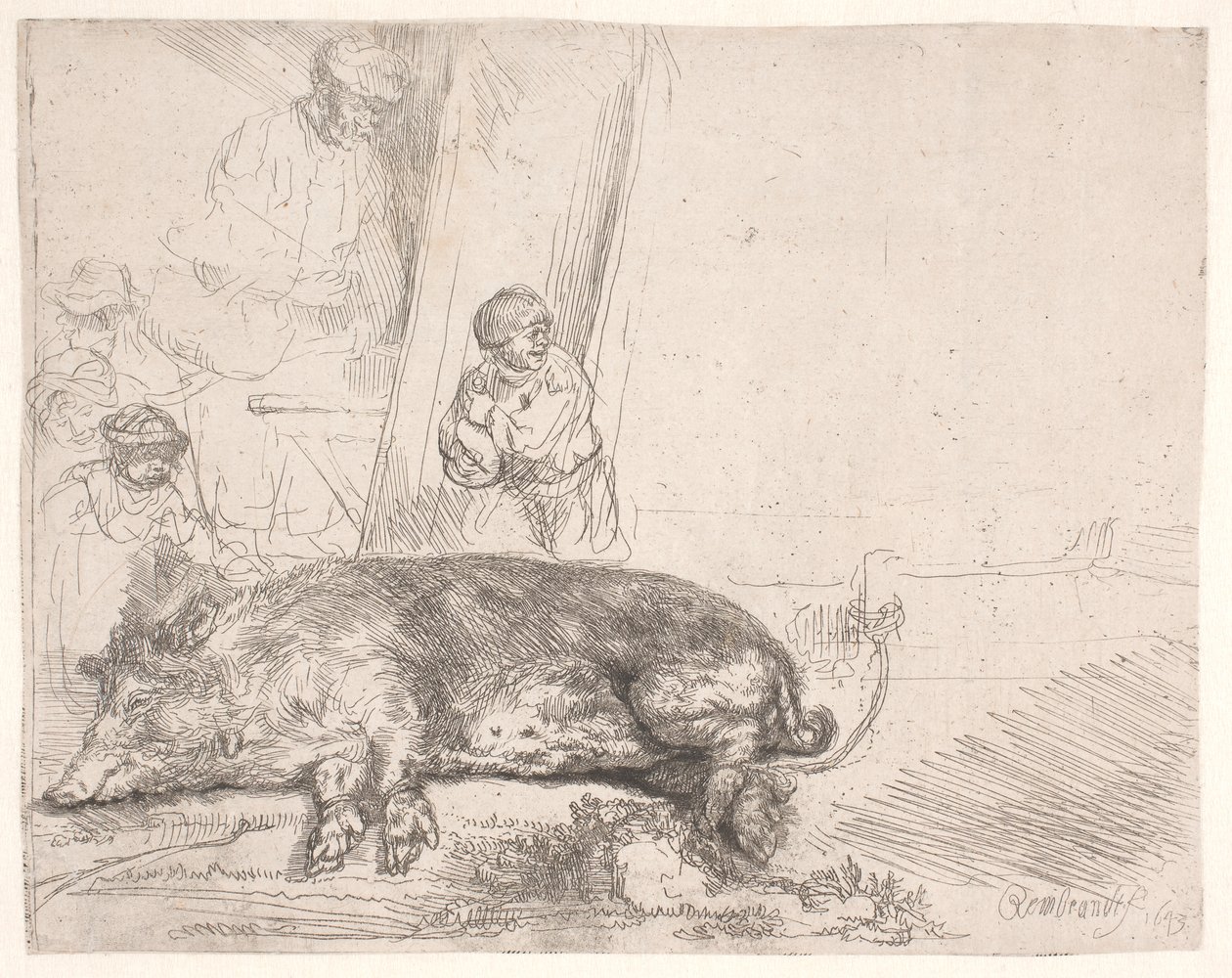 Het varken door Rembrandt van Rijn