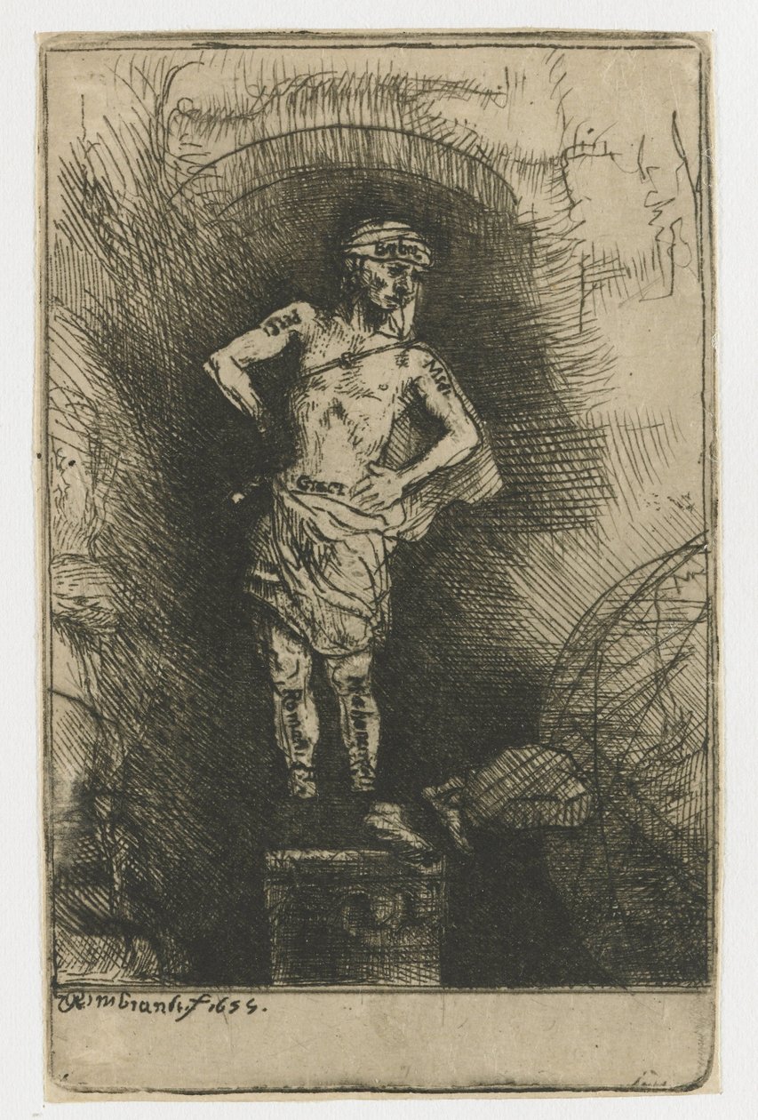 Het beeld gezien door Nebukadnezar door Rembrandt van Rijn