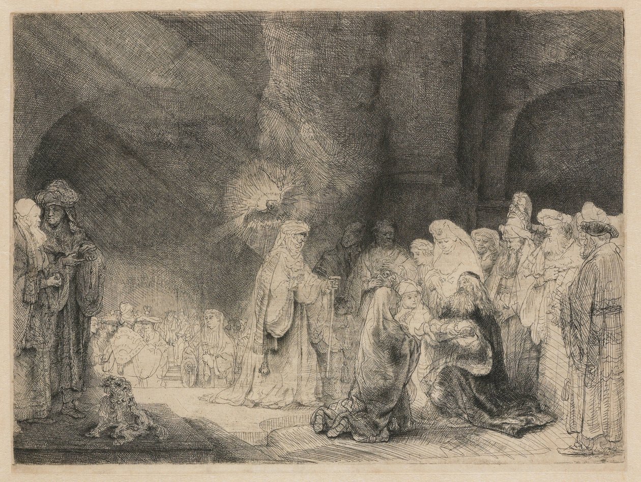 De presentatie in de tempel door Rembrandt van Rijn