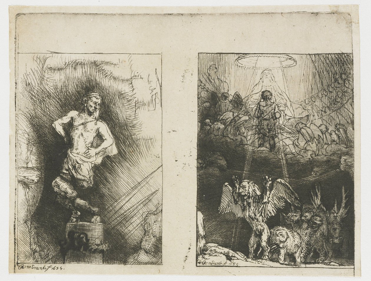 Twee illustraties bij Menasseh Ben Israel