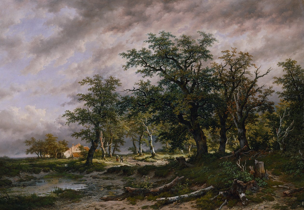 Groot Hollands landschap door Remigius Adrianus van Haanen