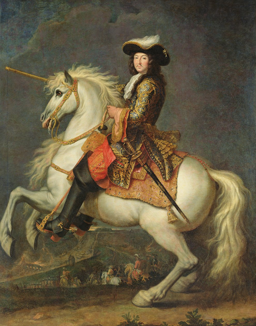 Ruiterportret van Lodewijk XIV (1638-1715) door René Antoine Houasse
