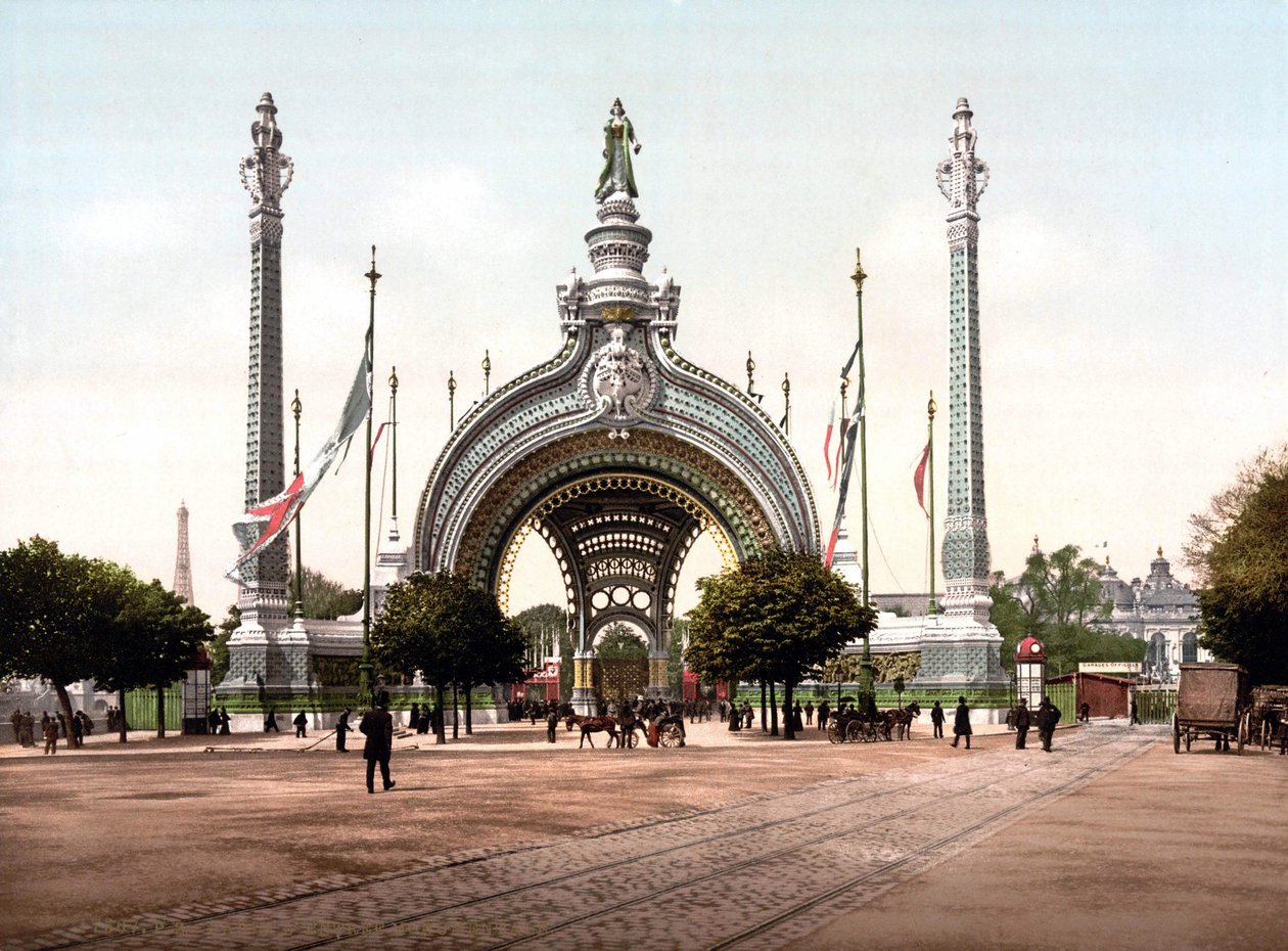 Grote Entree van de Wereldtentoonstelling van 1900 in Parijs door Rene Binet door Rene Binet