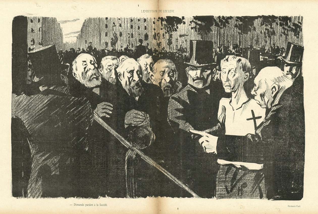 Illustratie door Hermann-Paul (1864-1940) in Le Canard Sauvage door Rene George Hermann Paul