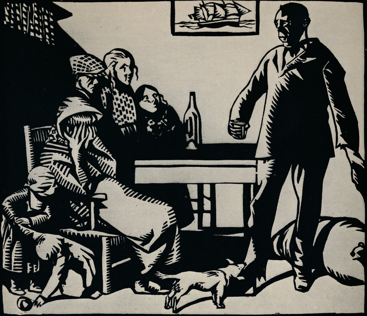 Illustratie voor Le Retour Du Marin, 1926 door Rene Georges Hermann Paul