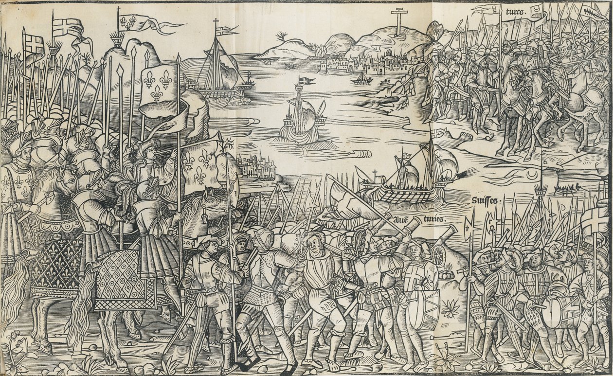 Illustratie uit Peregrinatio in terram sanctam Reis naar het Heilige Land door Bernhard von Breidenbach door Reuwich