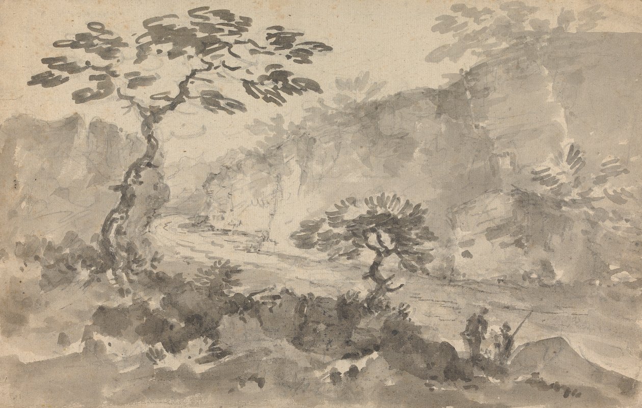 Landschap met Twee Mannen door Rev. William Gilpin