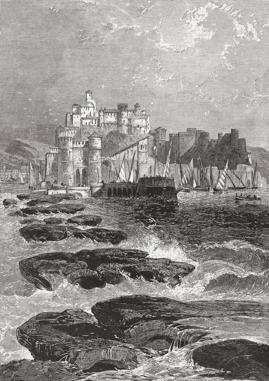 Pozzuoli, Napels, Zuid-Italië in de late 19e eeuw. Uit Italiaanse Prenten door Rev. Samuel Manning, gepubliceerd ca. 1890 door Reverend Samuel Manning