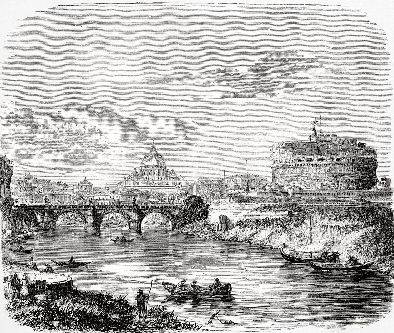 St. Pieter met de brug en Castel Sant