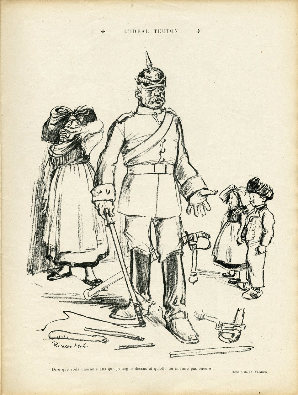 Illustratie van Ricardo Flores (1878-1918) in Le Rire door Ricardo Flores