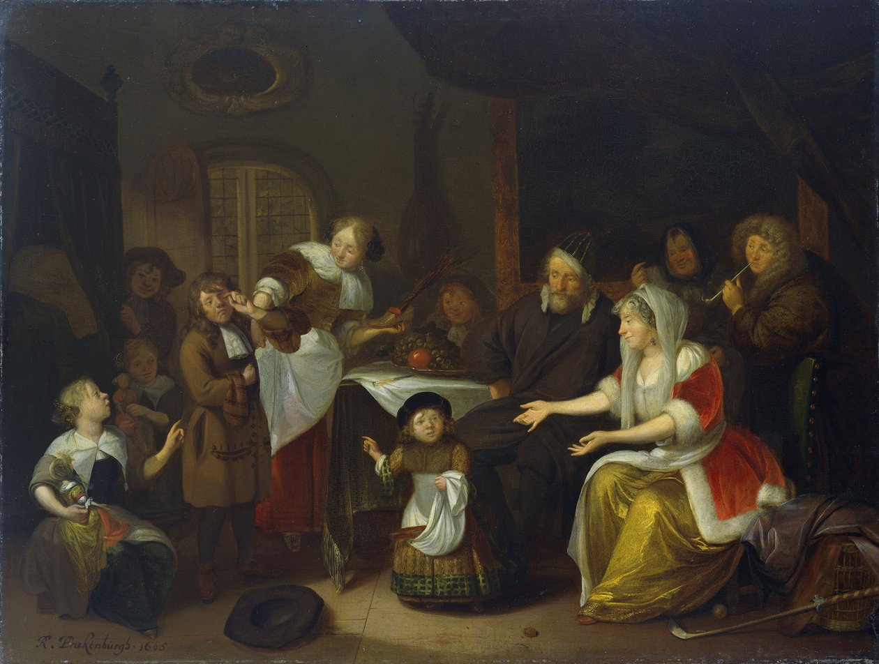 Feest van Sint Nicolaas door Richard Brakenburgh