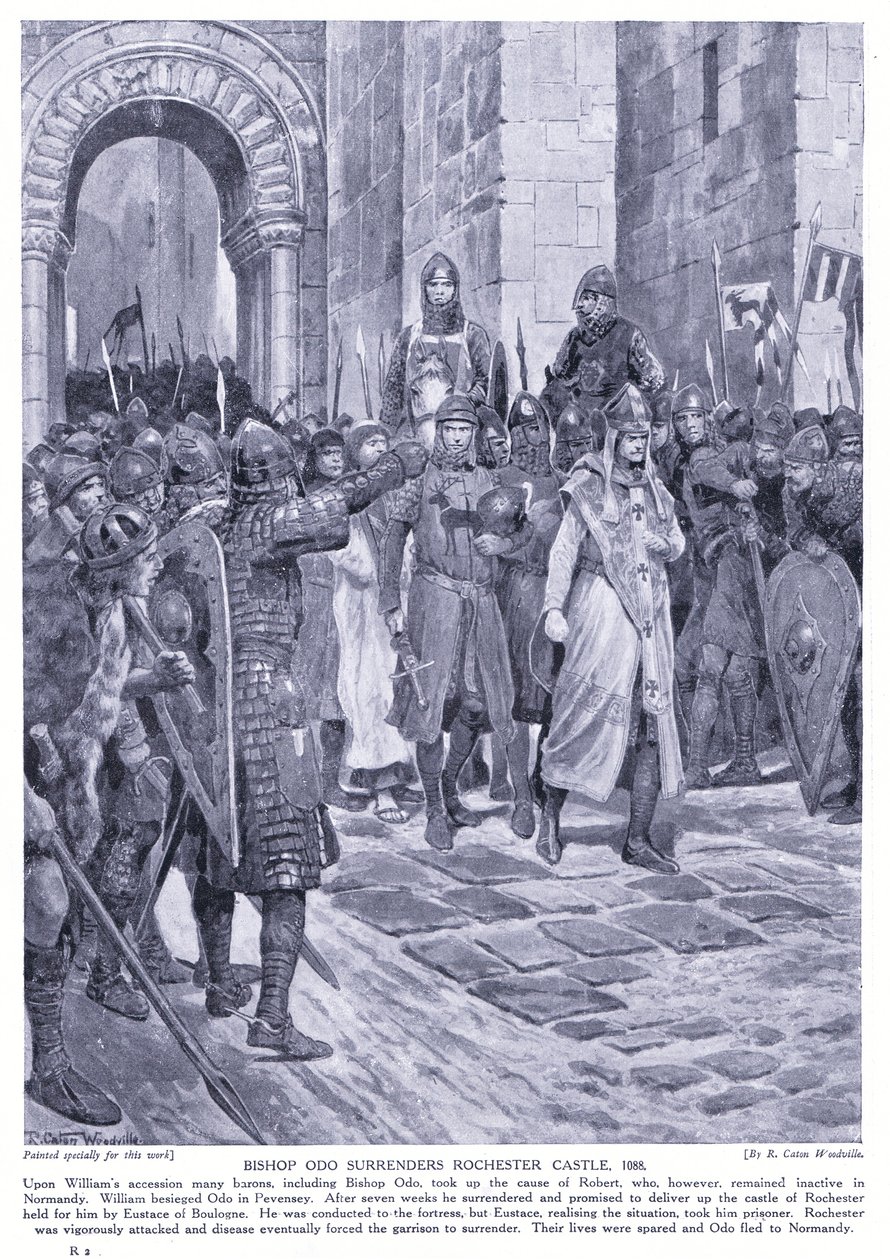 Bisschop Odo geeft zich over in Rochester: Kasteel AD 1088, 1920