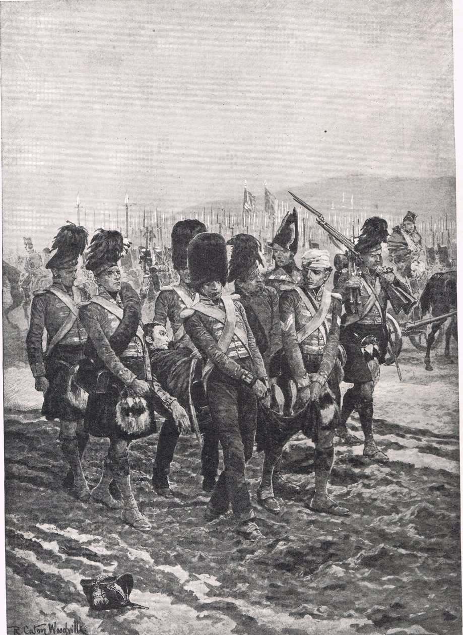 Sir John Moore van het slagveld dragen, illustratie uit 