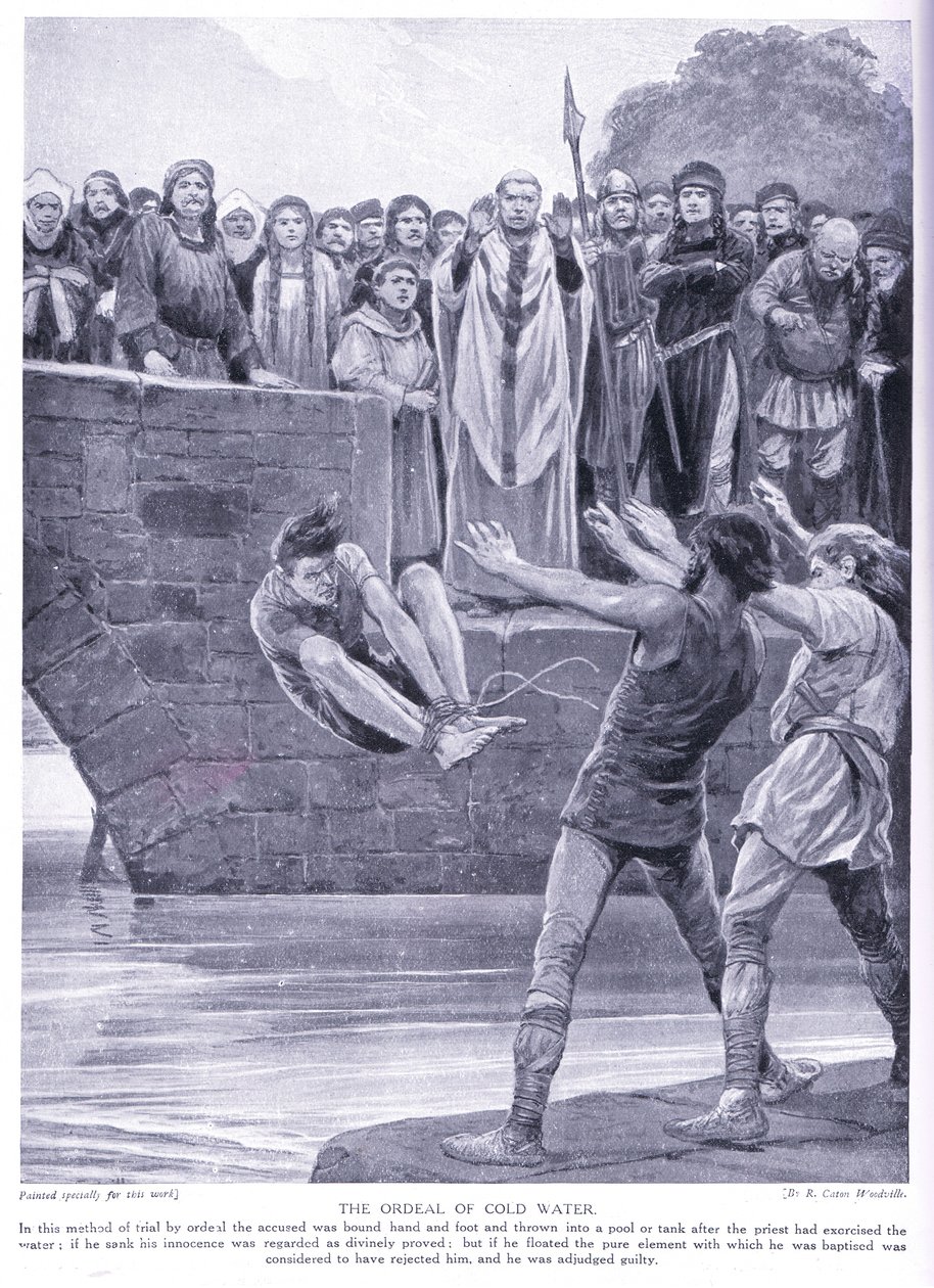 Beproeving van koud water, jaren 1920 door Richard Caton Woodville junior
