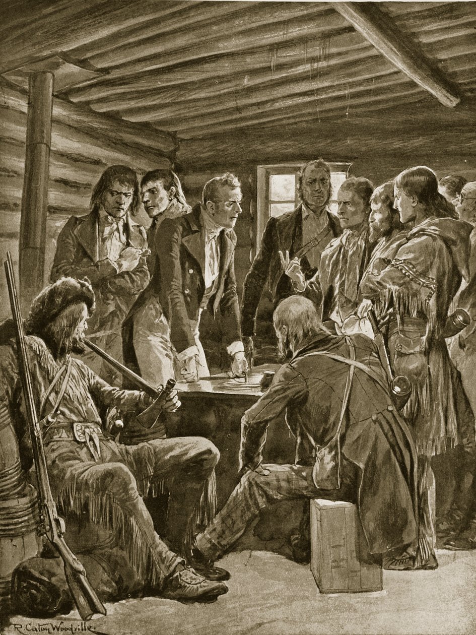 Sir George Simpson op Vancouver Island, 1855, illustratie uit 