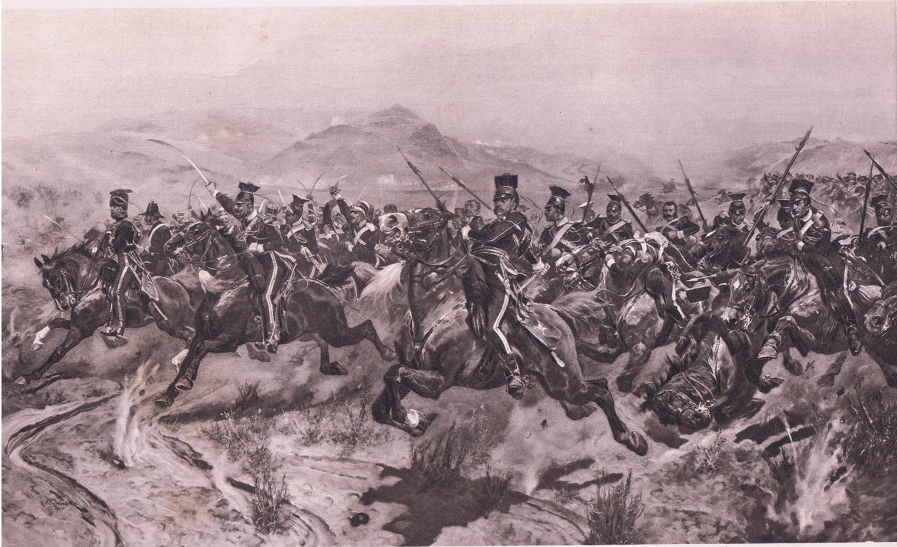 De aanval van de Lichte Brigade bij Balaclava door Richard Caton Woodville junior