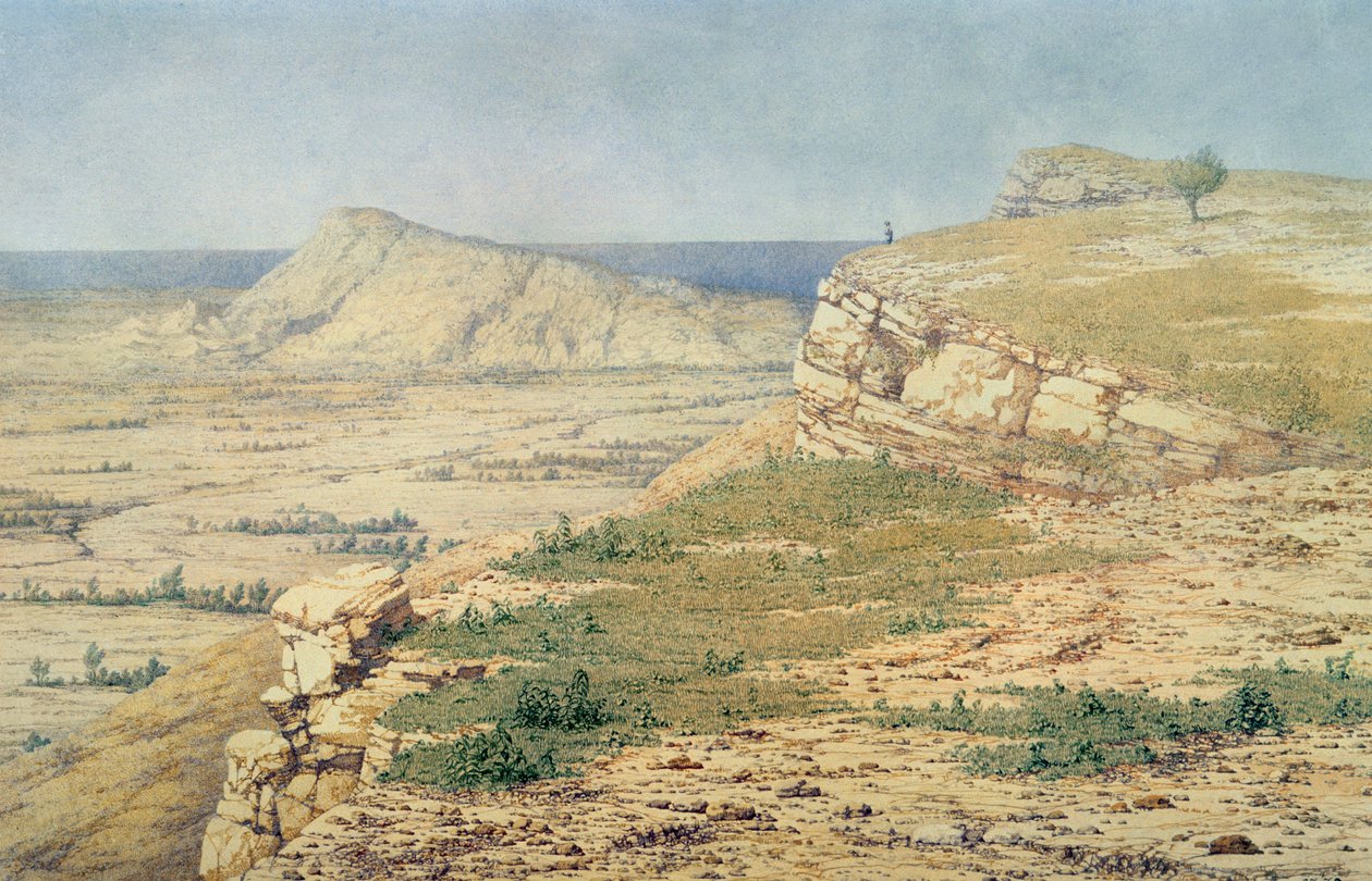Uitzicht op het eiland Rhodos door Richard Dadd