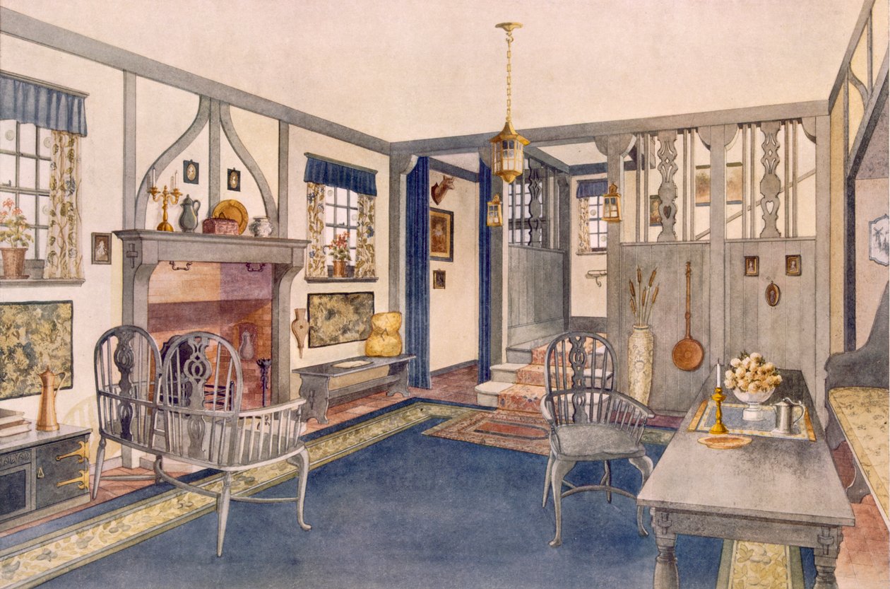 Inkomhal in Elizabethaanse stijl door Richard Goulburn Lovell