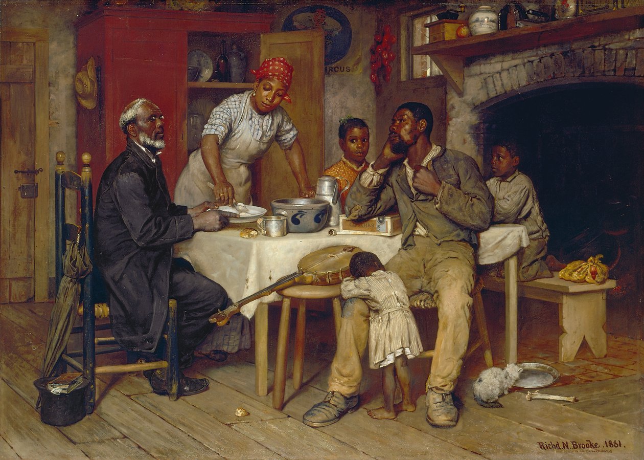 Een pastoraal bezoek, 1881 door Richard Norris Brooke
