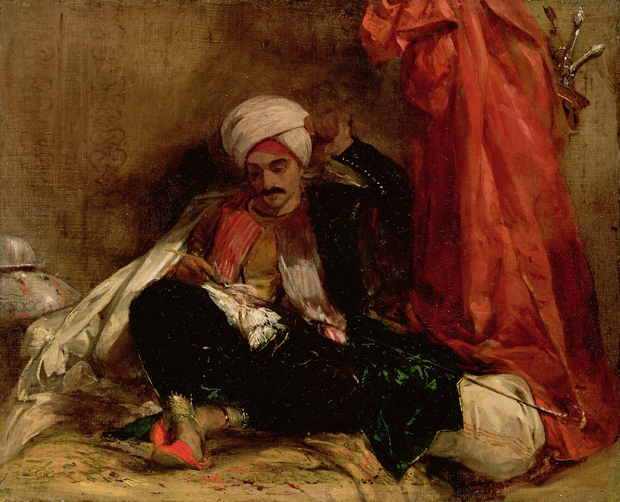 Een zittende Turk, 1826 door Richard Parkes Bonington