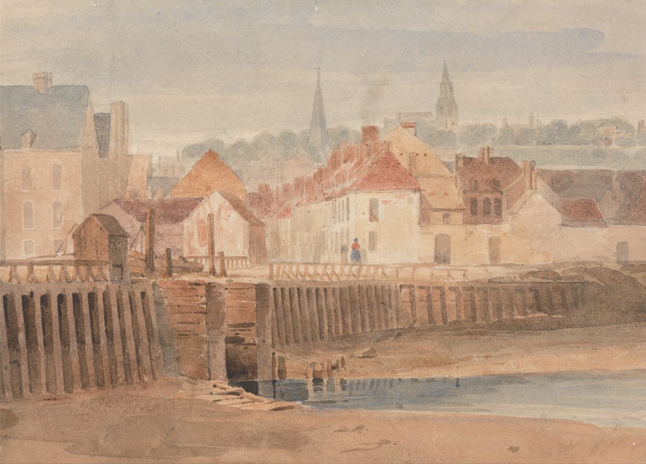 Haven van Boulogne door Richard Parkes Bonington