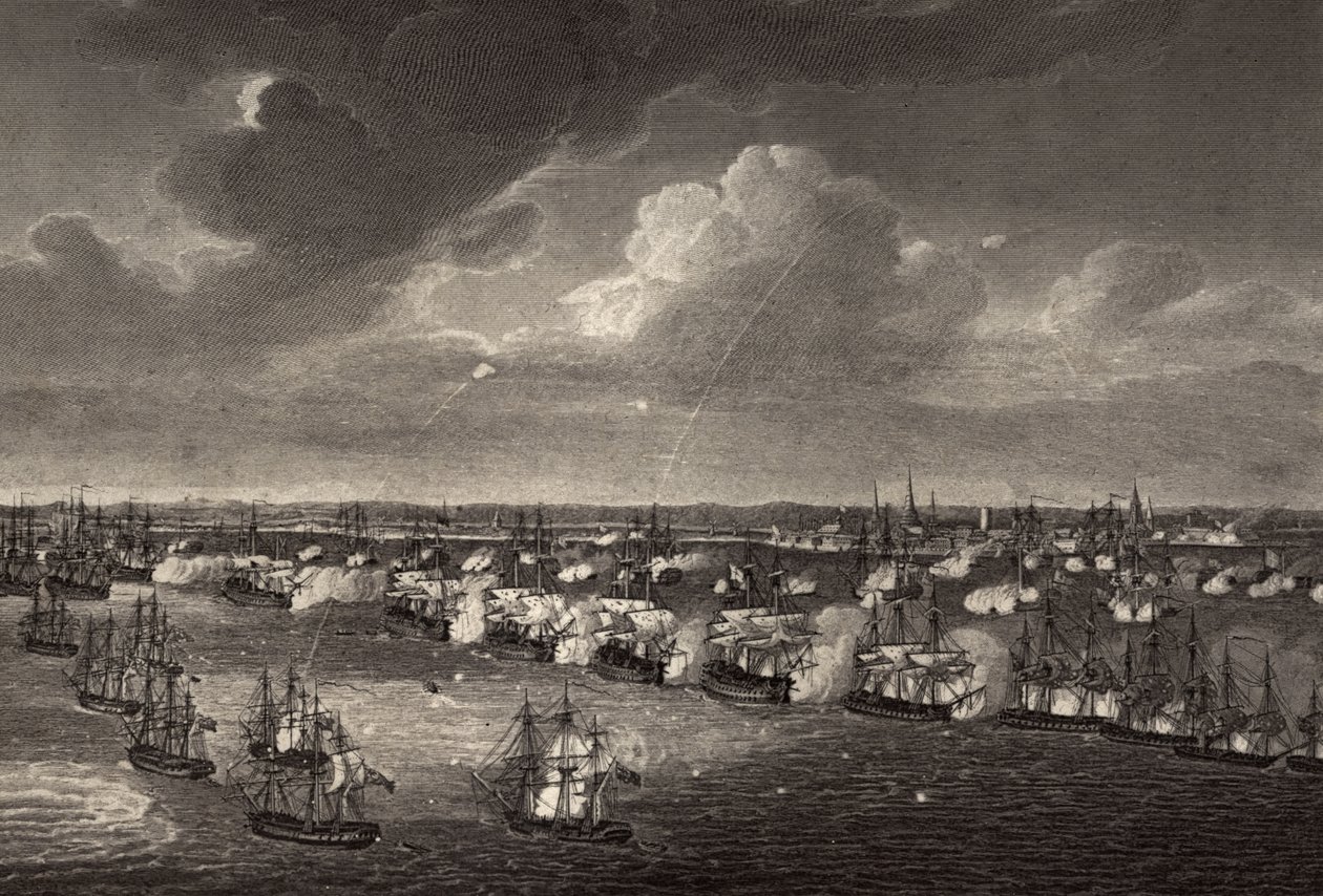 De Slag bij Kopenhagen in 1801, illustratie uit 
