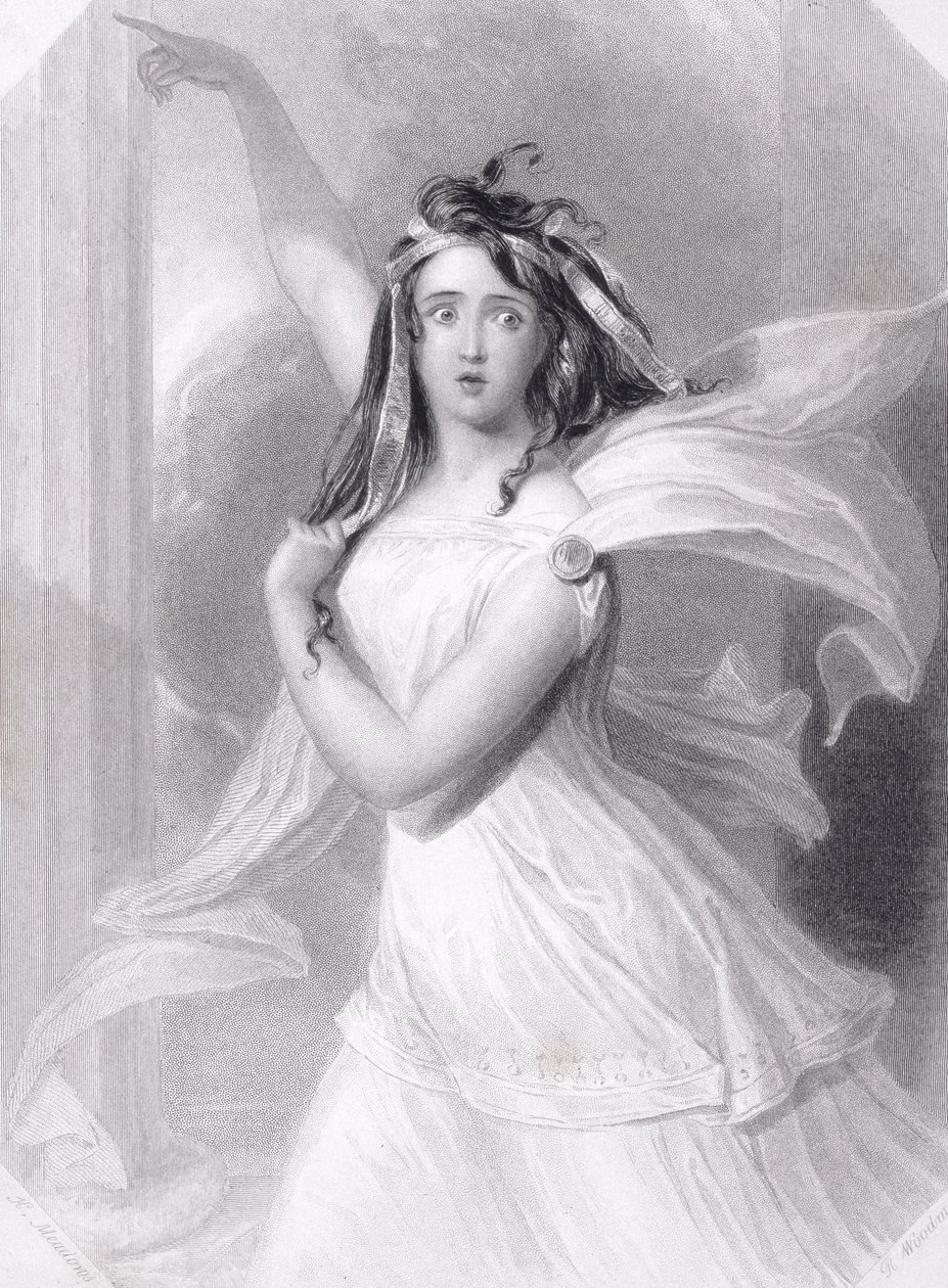 Cassandra, Dochter van Priamus, ca. 1845 door Richard Woodman