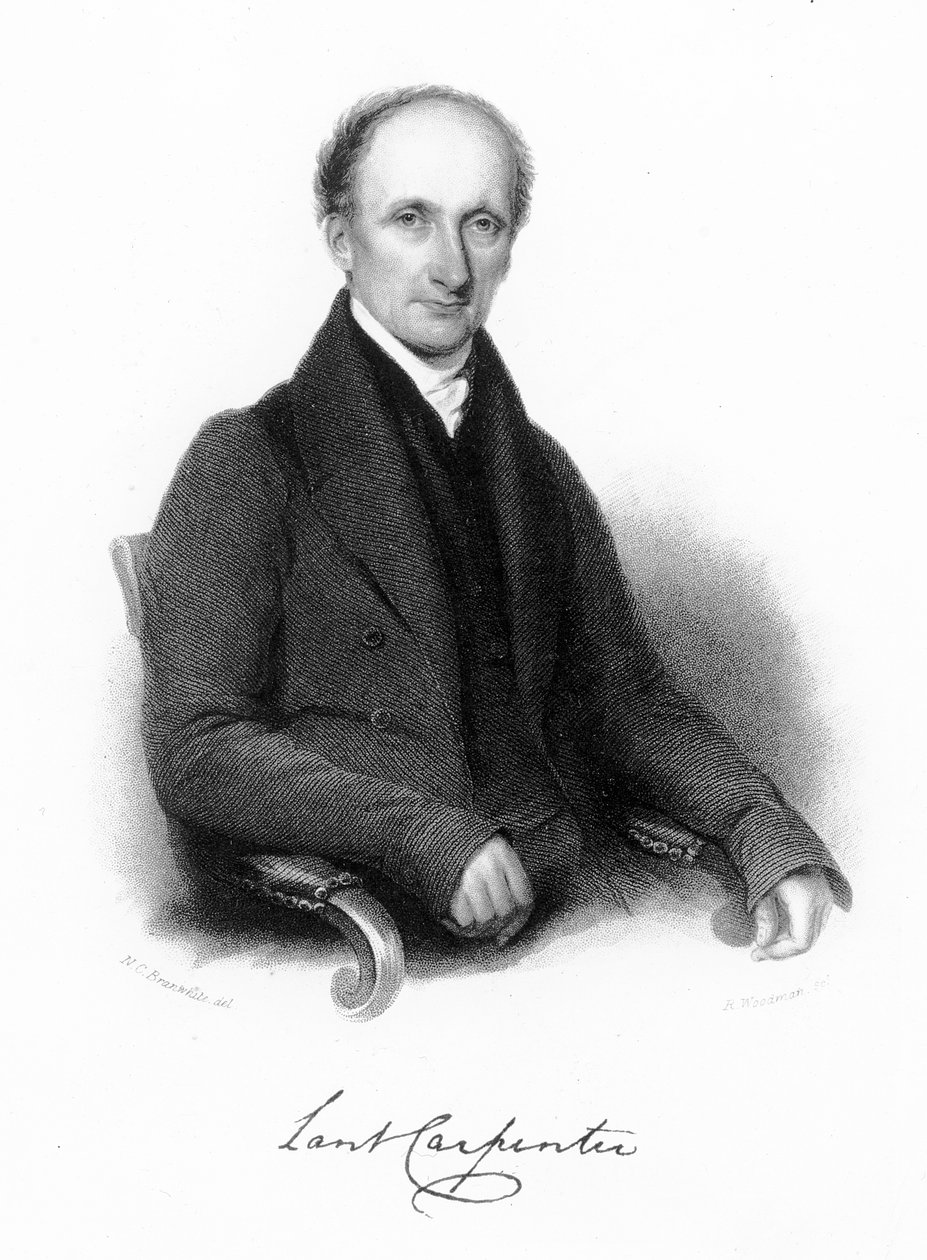 Lant Carpenter, Unitarische predikant, 1837 (stippel- en lijngravure) door Richard Woodman