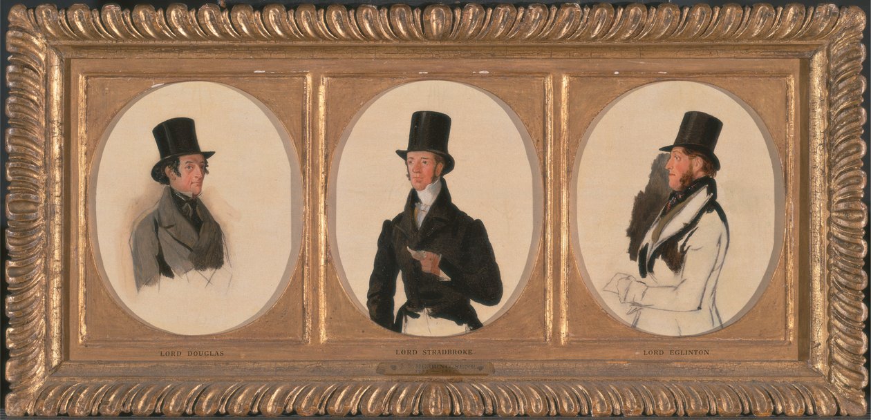 Studies voor de portretten van Lord Eglinton, Lord Douglas en Lord Stradbroke in 