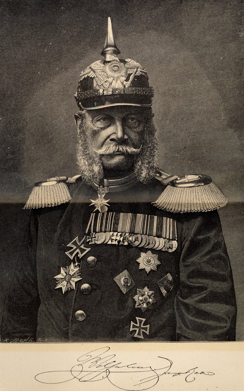 Willem I, Koning van Pruisen en Duitse Keizer, op 90-jarige Leeftijd door Richard Bong