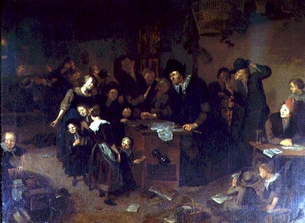 Interieur van een School door Richard Brakenburg