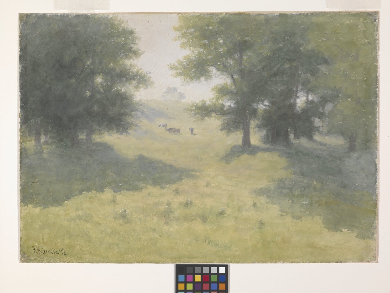 Landschap Met Koeien En Heuvel door Richard Buckner Gruelle