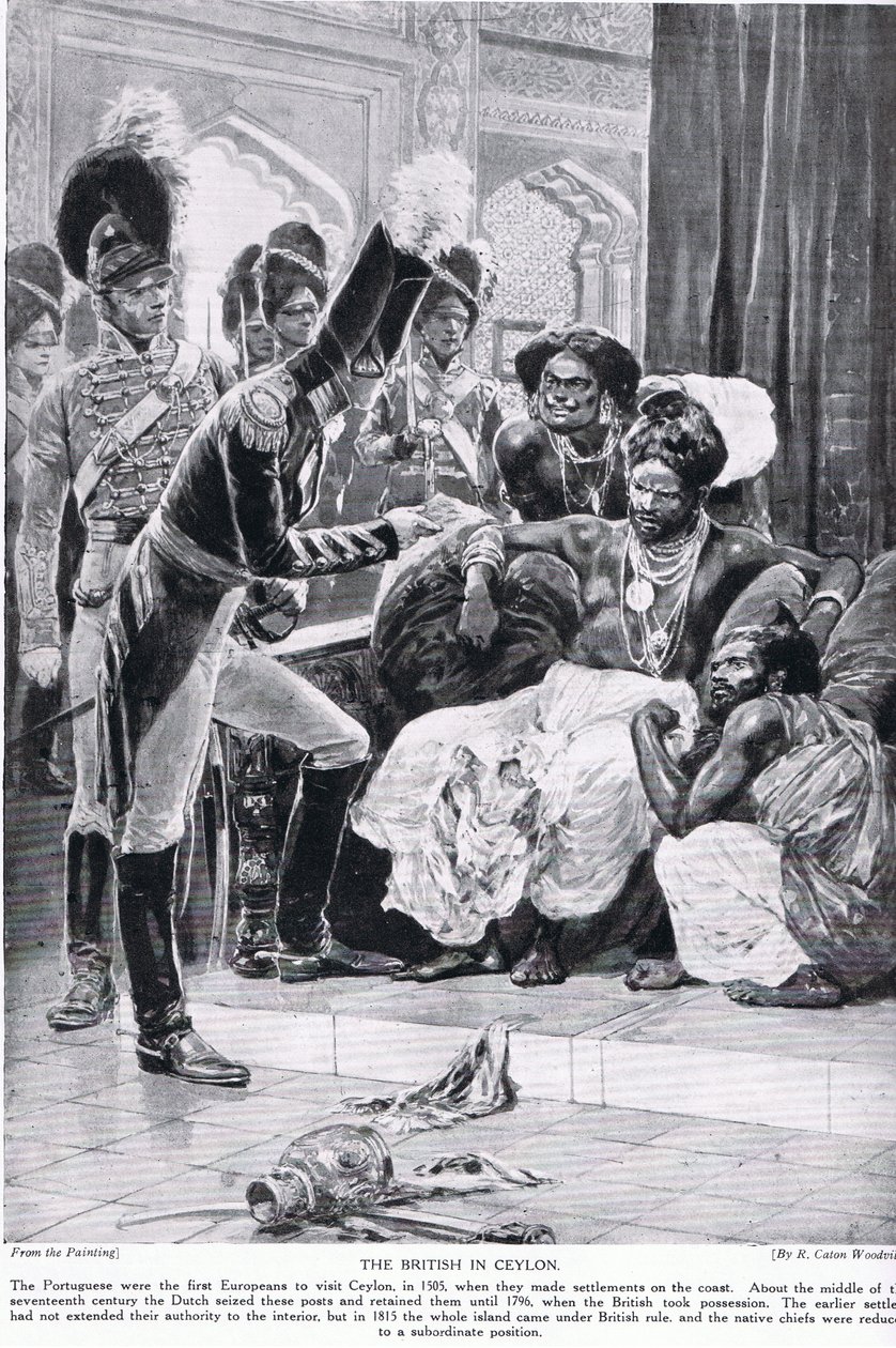 De Britten in Ceylon, illustratie uit 