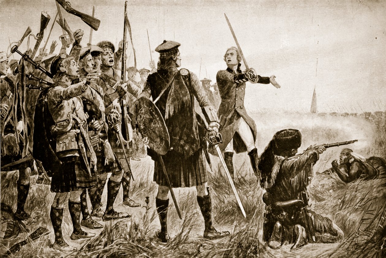 De Slag bij Quebec, 1759, illustratie uit 