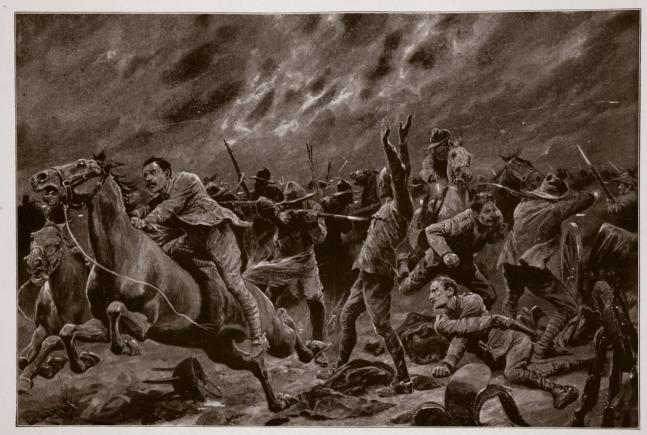 Het ongeluk van de Victorianen bij Wilmansrust, 12 juni 1901 door Richard Caton Woodville junior