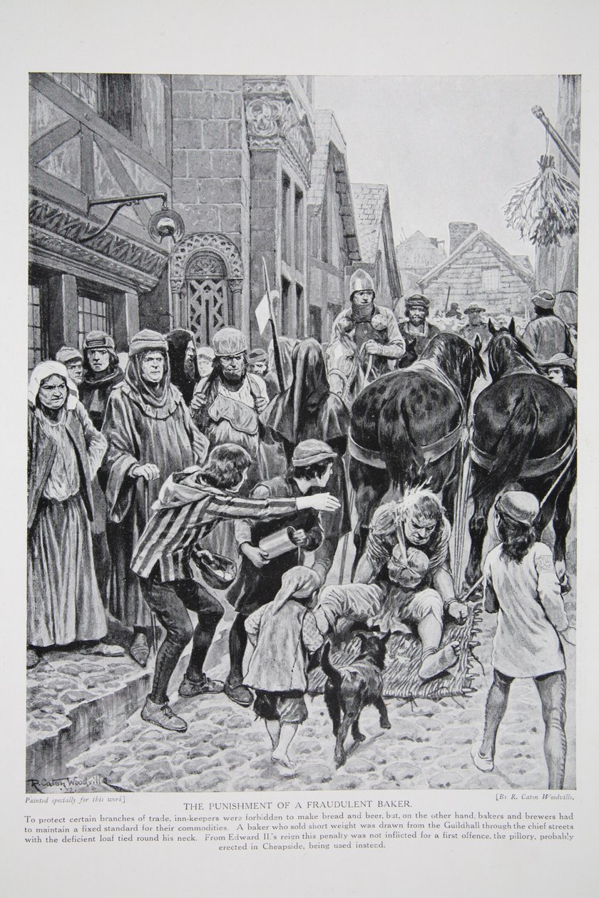 De straf van een frauduleuze bakker, illustratie uit 