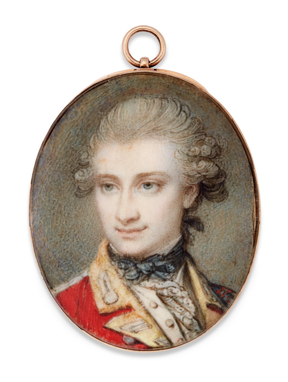 Generaal-majoor John Scott, in scharlaken uniform met gele facings door Richard Cosway