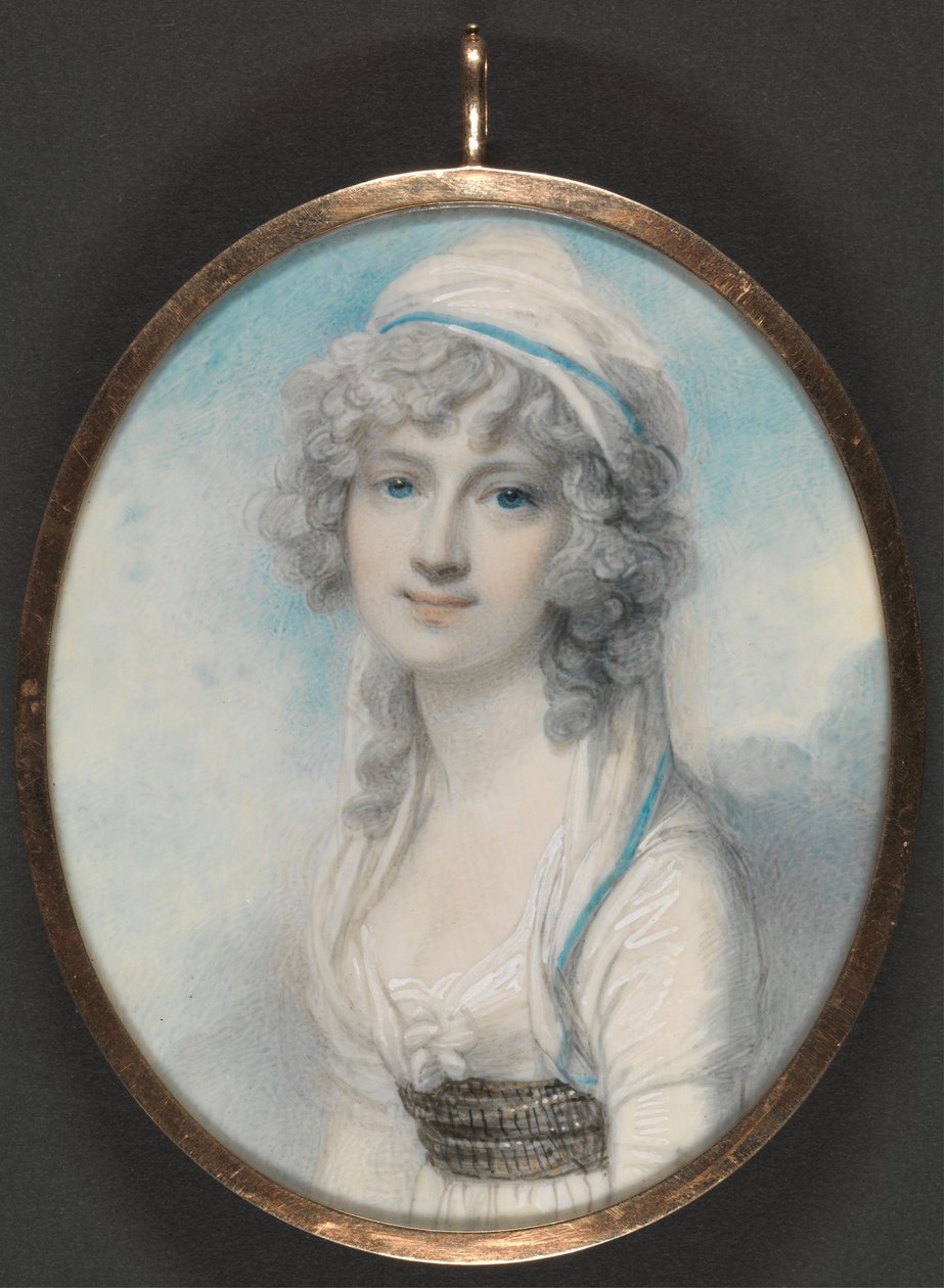 Portret van een jonge dame door Richard Cosway