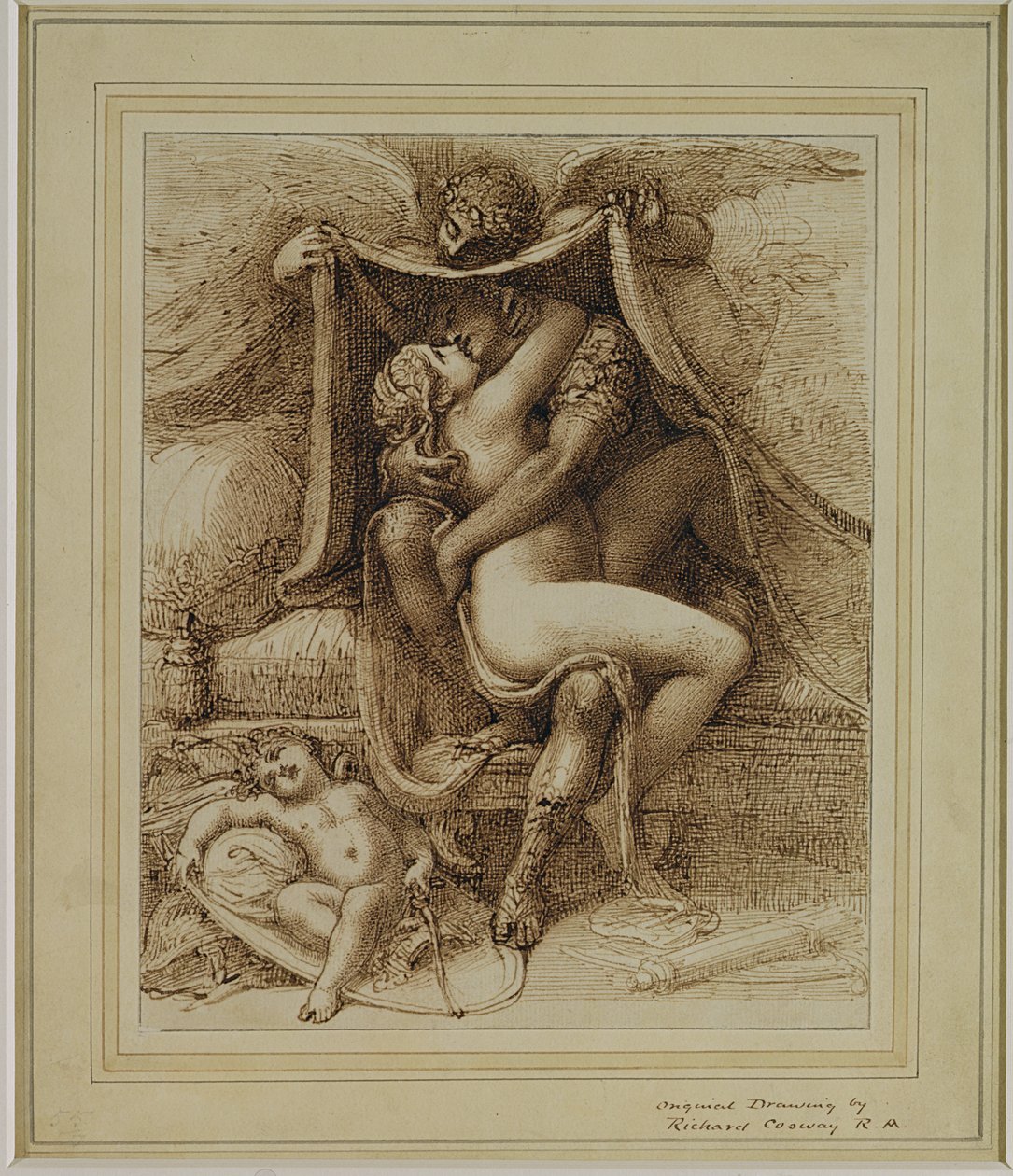 Venus en Mars, ca. 1790 door Richard Cosway